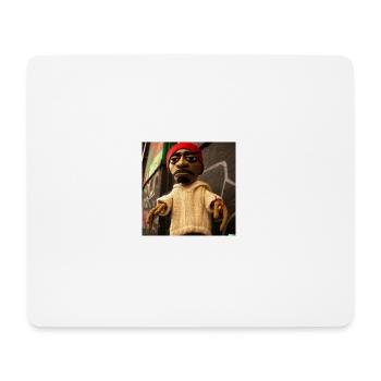 realistic photo of puppet knitted out of wool - Mousepad (Querformat) - Weiß - Vorne
