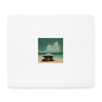 Jamaican cabin on the beach - Mouse Pad (horizontal) - white - Front