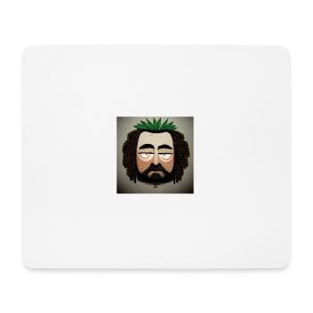 Rastafarian style cartoon AI painting - Mousepad (Querformat) - Weiß - Vorne