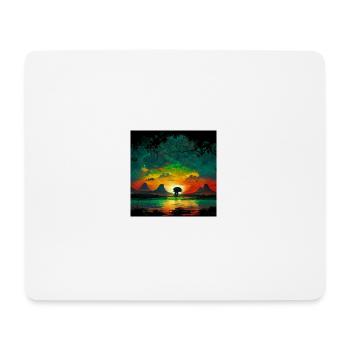 Rastafari rêve de peinture IA - Tapis de souris (format paysage) - blanc - Devant