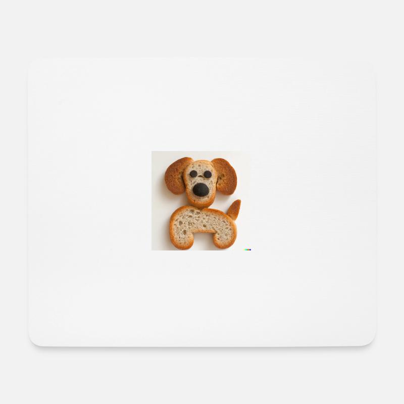 A Dog Made of bread - Mousepad (Querformat) - Weiß