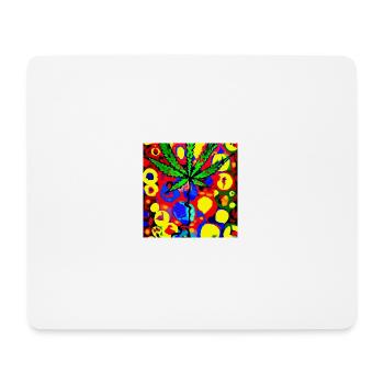 Psychedelic Cannabis III - Mousepad (Querformat) - Weiß - Vorne