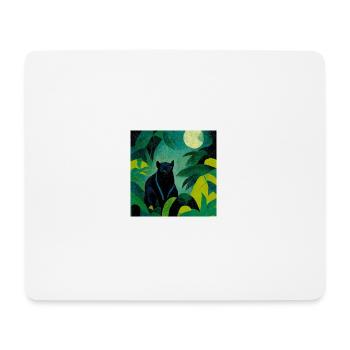 Panther in the jungle by moonlight - Mouse Pad (horizontal) - white - Front
