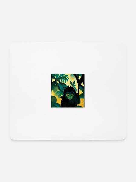 Little monkey in the jungle - Mouse Pad (horizontal) - white