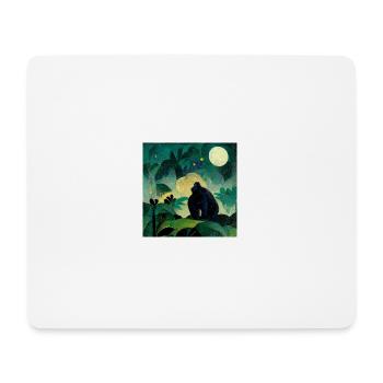 Gorilla im Mondschein - Mousepad (Querformat) - Weiß - Vorne