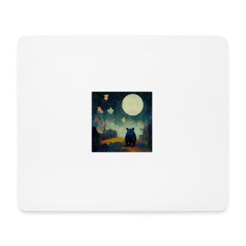 Bär im Mondschein - Mousepad (Querformat) - Weiß - Vorne