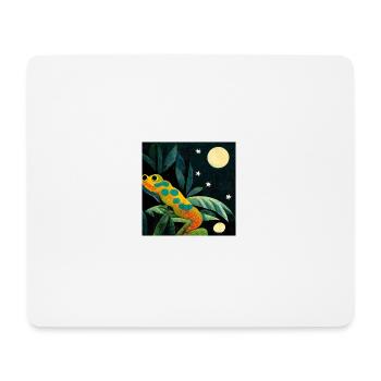 Gecko im Mondschein - Mousepad (Querformat) - Weiß - Vorne