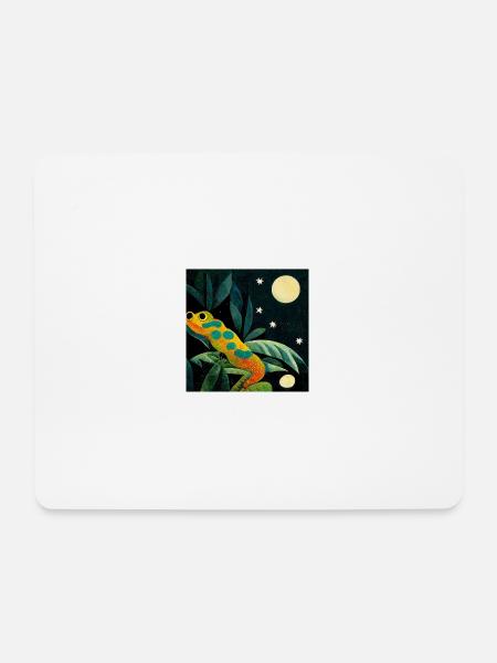 Gecko im Mondschein - Mousepad (Querformat) - Weiß