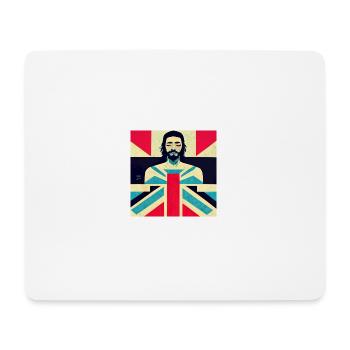 British Jesus - Mouse Pad (horizontal) - white - Front
