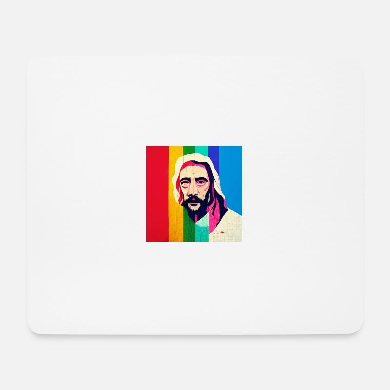Diversité Jésus - Tapis de souris (format paysage) - blanc
