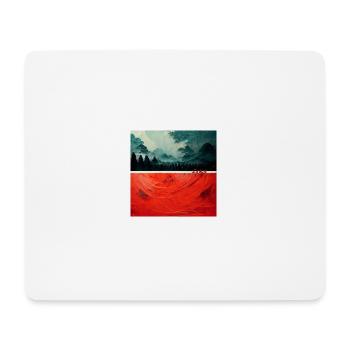 red sky forest - Tapis de souris (format paysage) - blanc - Devant