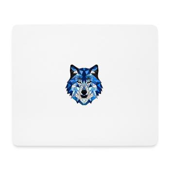 Nachtwolf - Mousepad (Querformat) - Weiß - Vorne