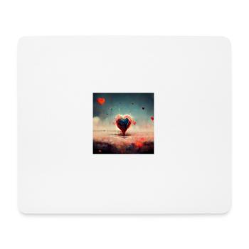 heartbeat of love - Mousepad (Querformat) - Weiß - Vorne