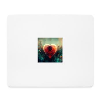 heartbeat of love - Mousepad (Querformat) - Weiß - Vorne