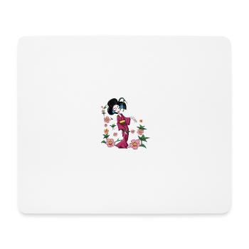Geisha au printemps - Tapis de souris (format paysage) - blanc - Devant