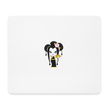 Geisha au printemps - Tapis de souris (format paysage) - blanc - Devant