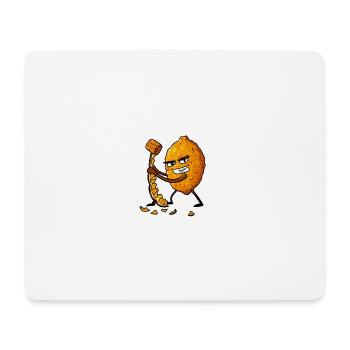 Orange vs Citron, Citron, Fruits, Drôle - Tapis de souris (format paysage) - blanc - Devant