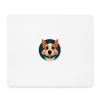 Corgi adolescent - Tapis de souris (format paysage) - blanc - Devant