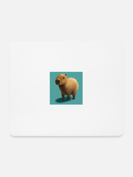 Capybara Wasserschwein - Mousepad (Querformat) - Weiß