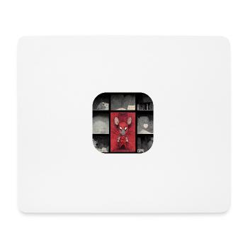 Superhelden Maus - Mousepad (Querformat) - Weiß - Vorne