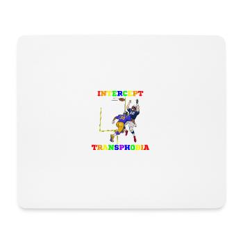 Intercept Transphobia American Football - Mouse Pad (horizontal) - white - Front