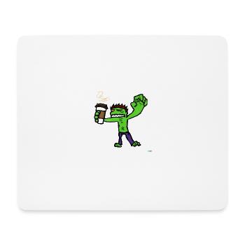 zombie drink coffee - Mouse Pad (horizontal) - white - Front