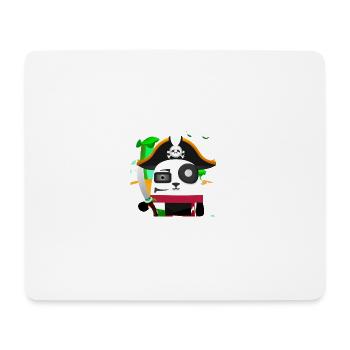 panda pirate - Mouse Pad (horizontal) - white - Front