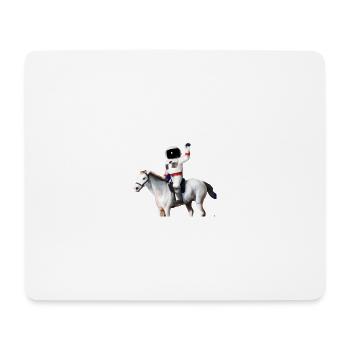 astronaut riding a horse - Mouse Pad (horizontal) - white - Front