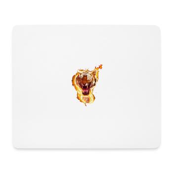 tiger in fire - Mouse Pad (horizontal) - white - Front