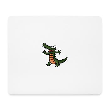 Crocodile Reptile - Tapis de souris (format paysage) - blanc - Devant