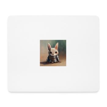 Cute Rabbit Knight 2 Hase - Mousepad (Querformat) - Weiß - Vorne
