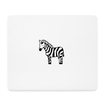 Zebra illustration - Tapis de souris (format paysage) - blanc - Devant