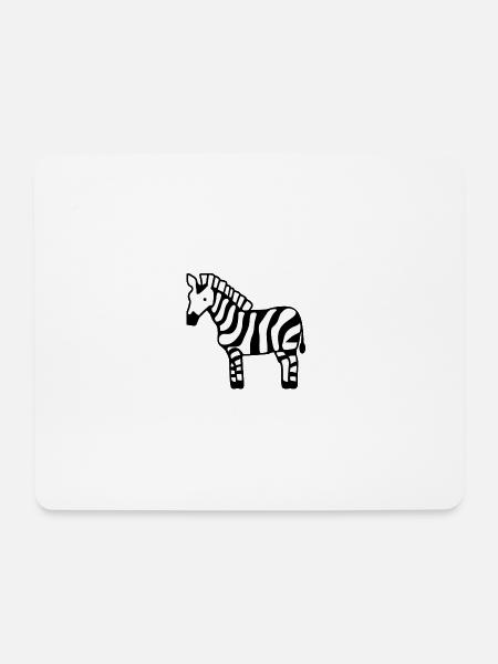 Zebra illustration - Mouse Pad (horizontal) - white