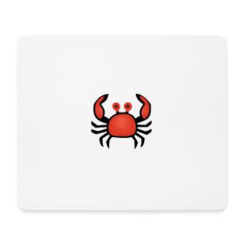 Krabben Illustration - Mousepad (Querformat) - Weiß - Vorne