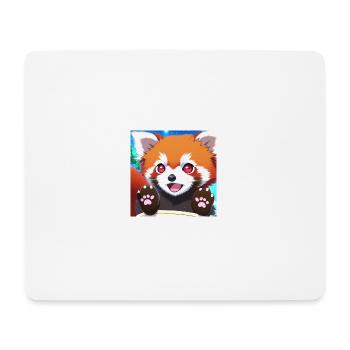 Red panda Anime - Mousepad (Querformat) - Weiß - Vorne
