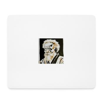 Portrait Erich Kästner Old Japanese Woodblock - Mousepad (Querformat) - Weiß - Vorne