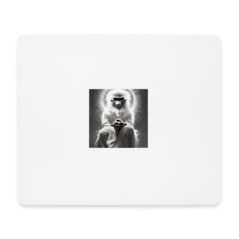 Series: Wise Monkey - Mouse Pad (horizontal) - white - Front
