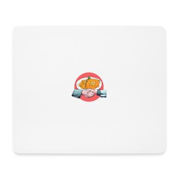 Tausche Arbeit gegen Schnitzel - Mousepad (Querformat) - Weiß - Vorne