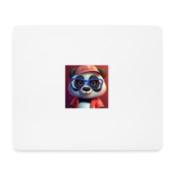 Panda style vintage, cute kawaii idéea cadeau - Tapis de souris (format paysage) - blanc - Devant