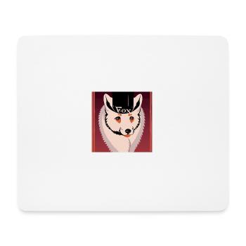 Arctic fox with bowler - Mouse Pad (horizontal) - white - Front