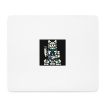 Cyborg Cat Japonais Cyber - Tapis de souris (format paysage) - blanc - Devant