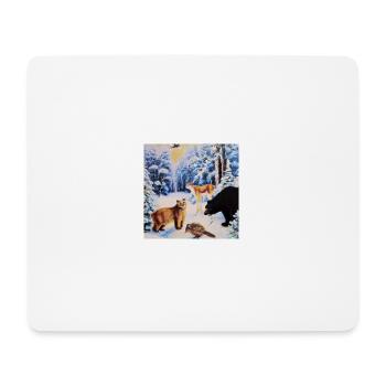 Waldtiere - Mousepad (Querformat) - Weiß - Vorne