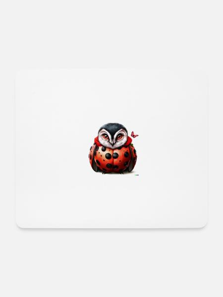 Lady Owl Bug - Mousepad (Querformat) - Weiß