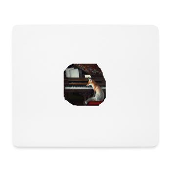 Fuchs am Piano - Mousepad (Querformat) - Weiß - Vorne