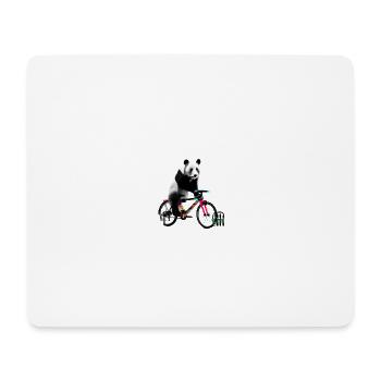 Panda apprend à faire du vélo - Tapis de souris (format paysage) - blanc - Devant