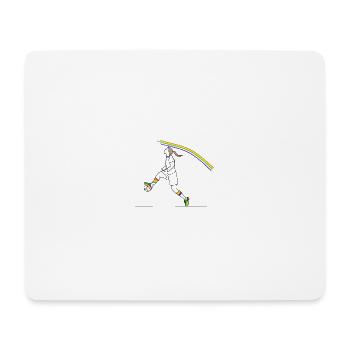 Footballeur en arc-en-ciel - Tapis de souris (format paysage) - blanc - Devant