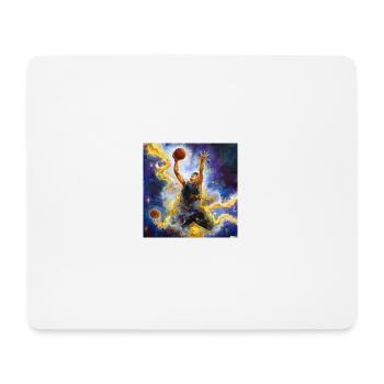 Ausdrucksstarke Malerei eines Basketballs - Mousepad (Querformat) - Weiß - Vorne