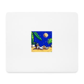 Astronaut faulenzen in einem tropischen Resort im Weltraum - Mousepad (Querformat) - Weiß - Vorne
