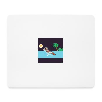 Astronaut lounging in a tropical resort in space - Mouse Pad (horizontal) - white - Front