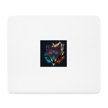 Abstrakter Wolfskopf - Mousepad (Querformat) - Weiß - Vorne